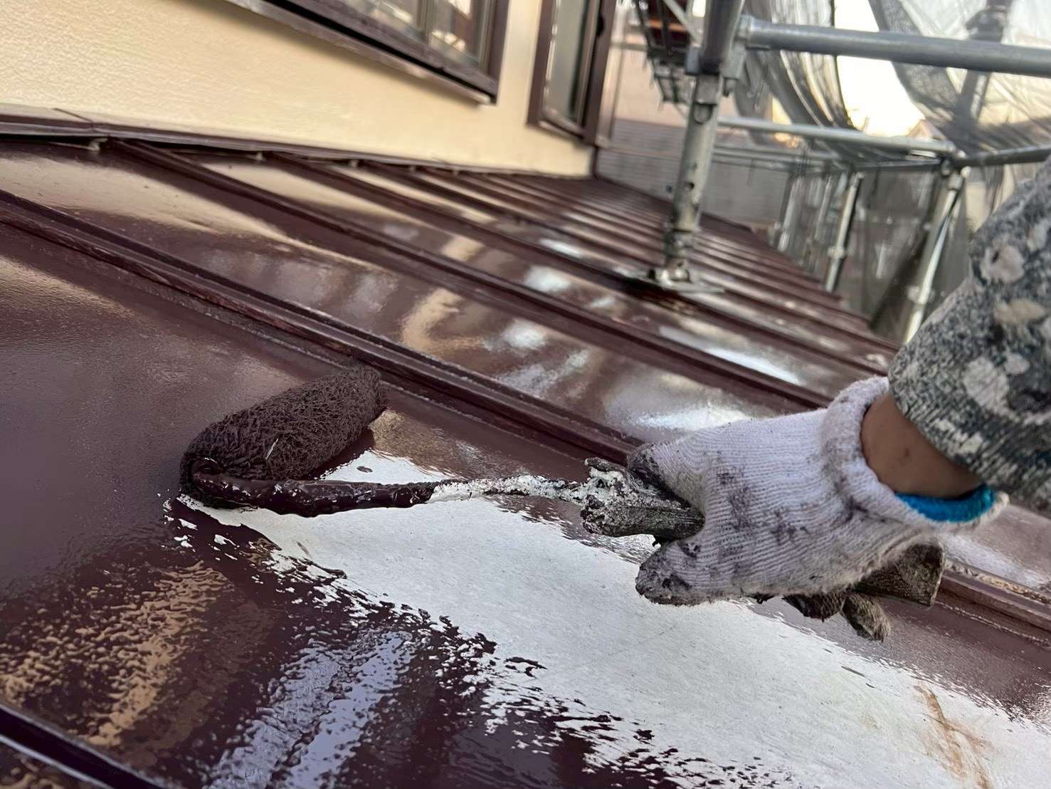 野田市・柏市・流山市の外壁塗装は美装柳屋へ/【作業のご紹介】千葉県野田市住宅塗装・瓦棒屋根塗装作業